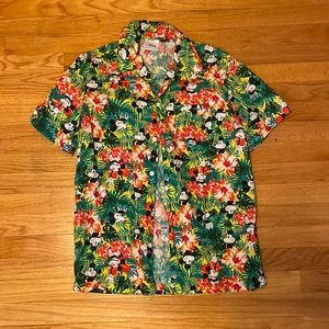 Disney Mens Button Down Hawaiian